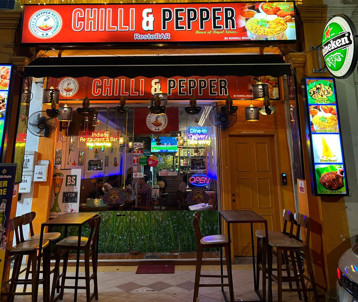 Chilli and Pepper, Indian Restaurant and Bar in Little India, Singapore