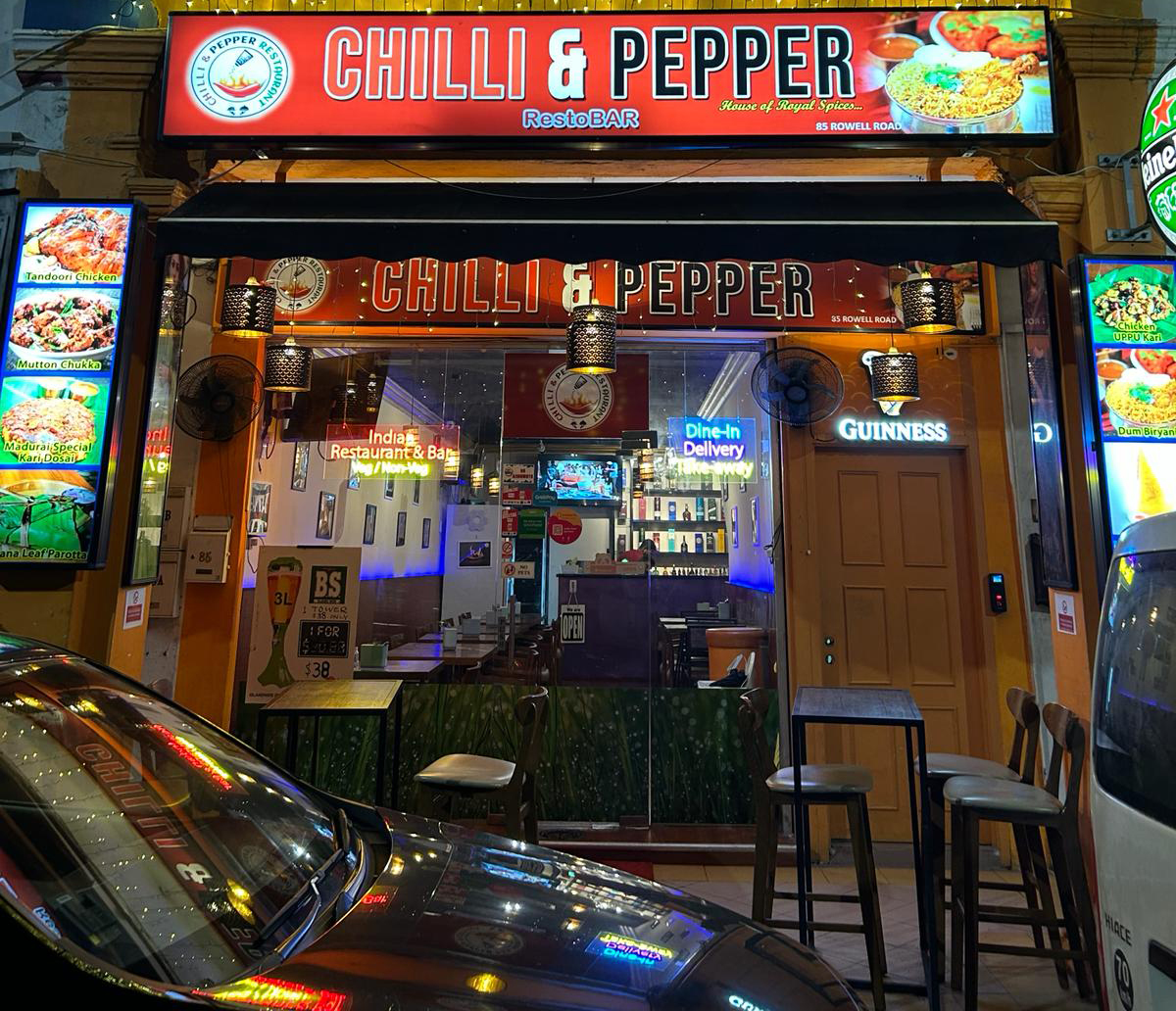 Chilli and Pepper, Indian Restaurant and Bar in Little India, Singapore